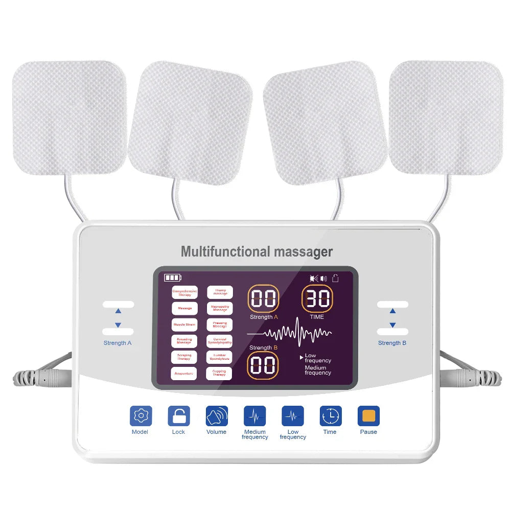 12 Modes TENS EMS Low Frequency Therapy Massager with 50 Pads