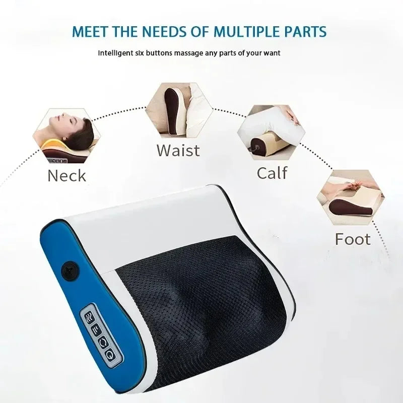 Neck, Shoulder, Back Massager with Kneading, Multi Speed, Hot Compress