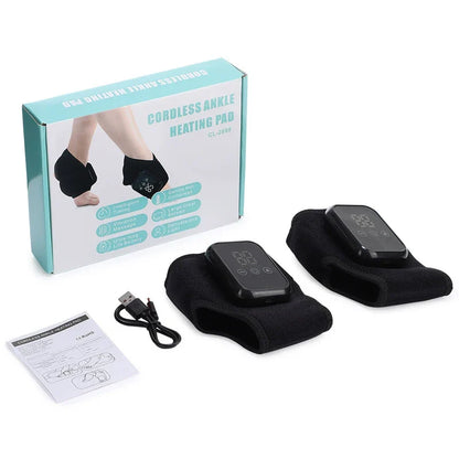 2PCS Foot Ankle Massager Hot Compress – Rechargeable Heat