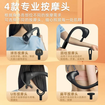Fascial Massage Gun With Bent Long Handle – Deep Relief