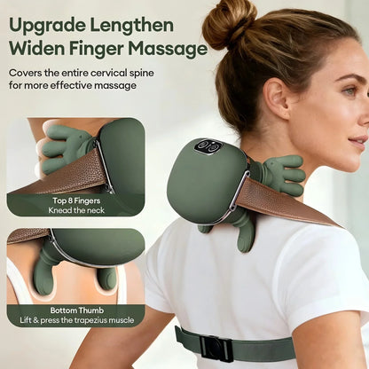 Wireless Neck Massager with Kneading Shiatsu for Shoulders