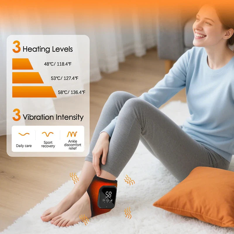 2PCS Foot Ankle Massager Hot Compress – Rechargeable Heat