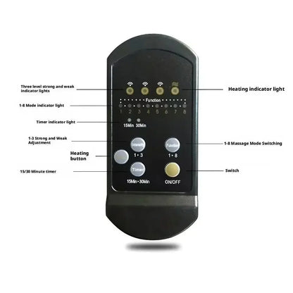 Electric Heating Massage Pad for Back, Universal Car and Home Chair Massager