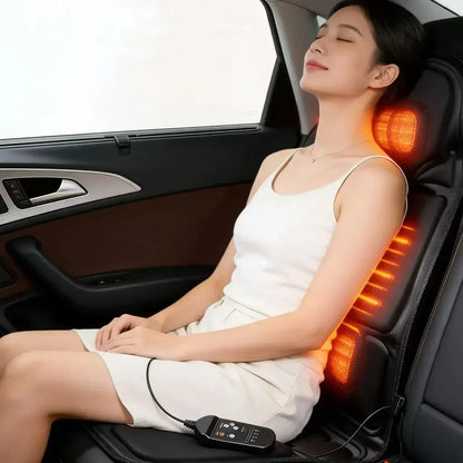 Electric Heating Massage Pad for Back, Universal Car and Home Chair Massager