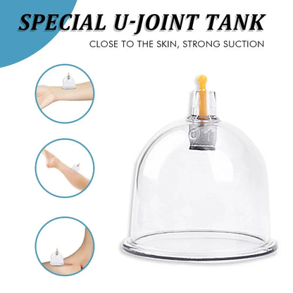 Vacuum Cupping Set Manual Pump Massager Suction Cups