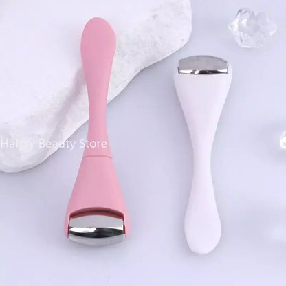 Double Head Stainless Steel Ice Roller & Eye Cream Stick - Face Massager & Beauty Tool