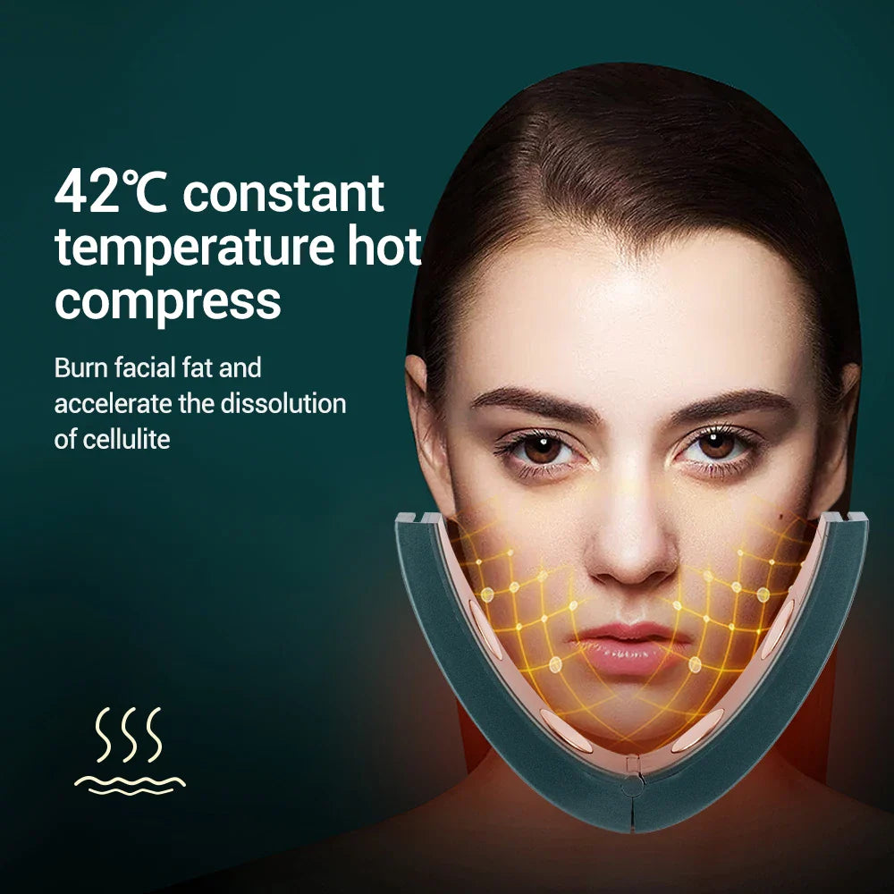 V Shape Face Massager EMS Microcurrent Chin Lift Remote