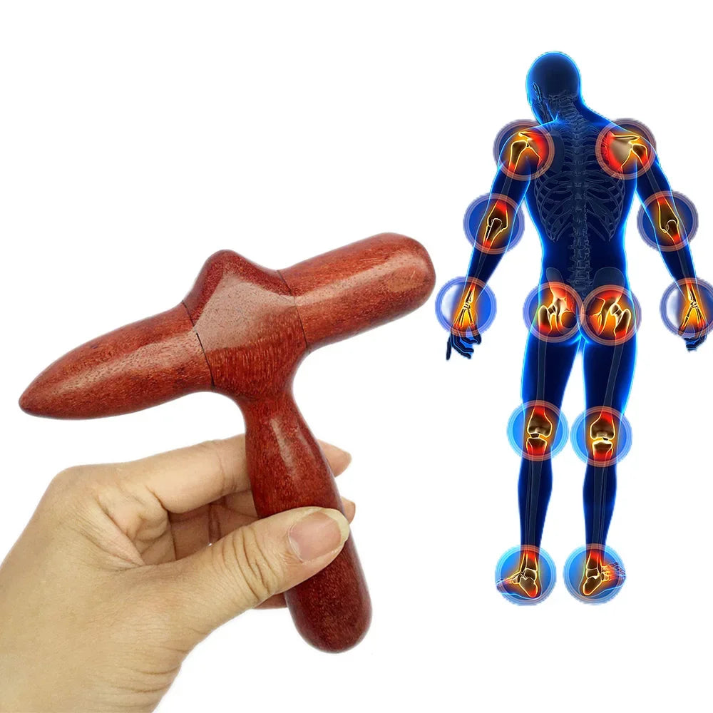 Wooden Neck Chin Massager Stick For Acupoint Massage Tool