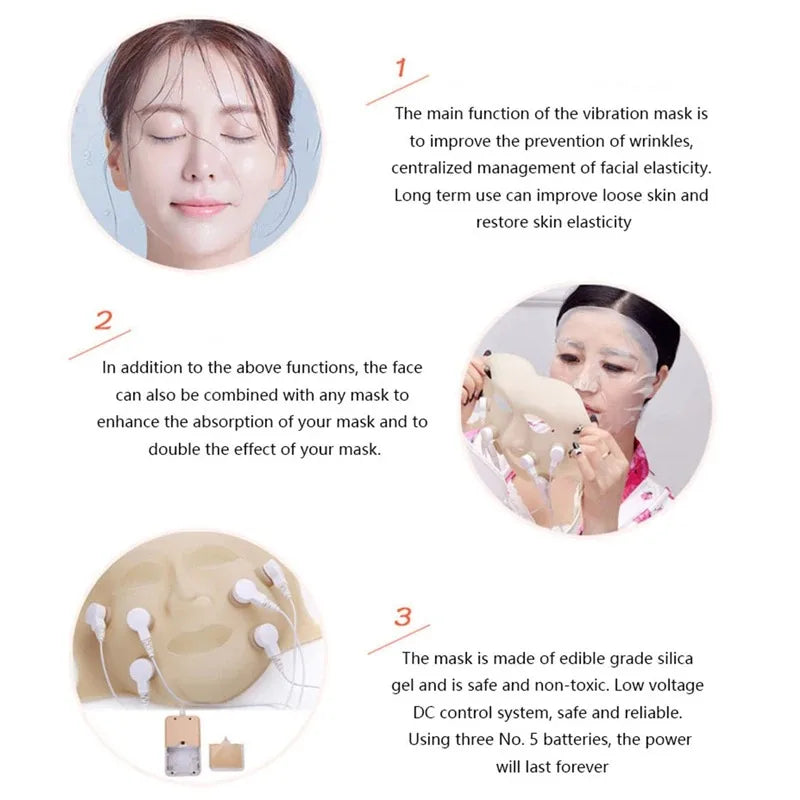 New 3D Silicone LED Facial Mask – Red Light Massager