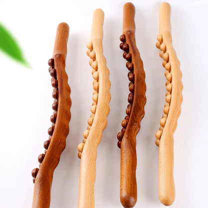 Beech Gua Sha Massage Bar For Full Body Rolling Meridian