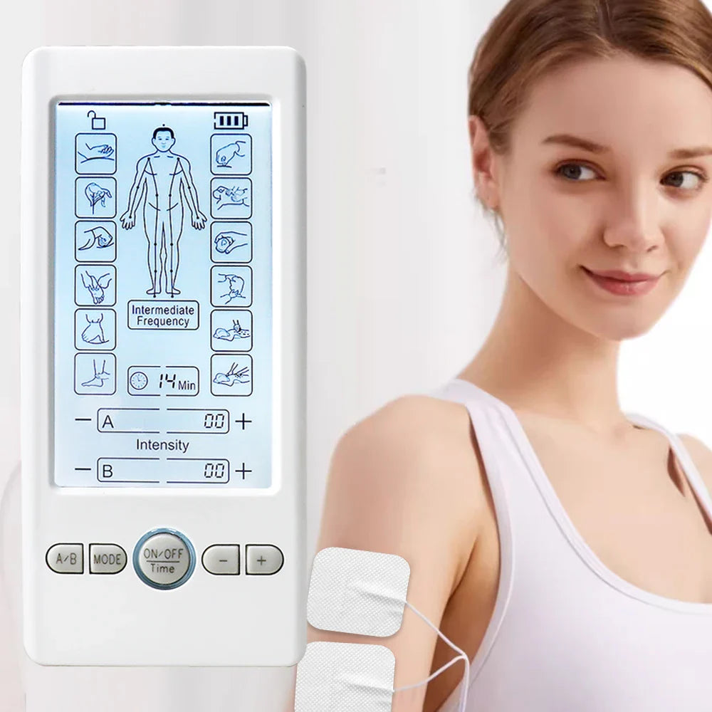 TENS EMS Muscle Stimulator, Portable Digital Pulse Massager for Physiotherapy