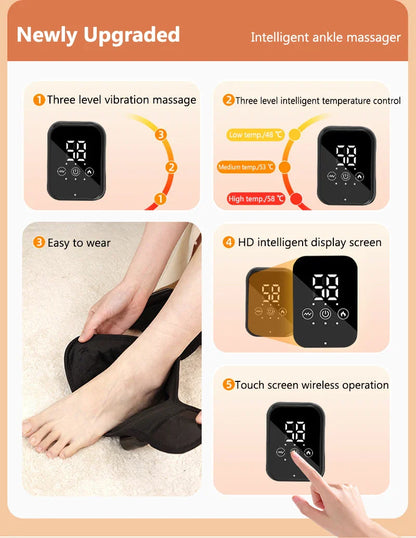 2PCS Foot Ankle Massager Hot Compress – Rechargeable Heat
