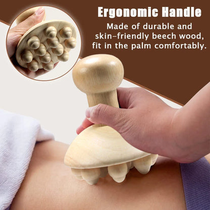 Wood Therapy Mushroom Massage Tool – Natural Anti-Cellulite Solution