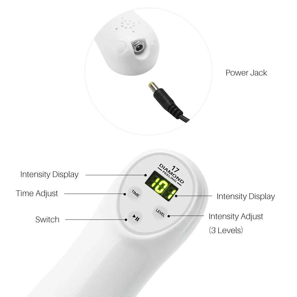 Digital Microdermabrasion Diamond Dermabrasion Pen Vacuum Massage Skin Peeling Acne Treatment Blackhead Cleanse Beauty Equipment – Deep Cleansing Pro