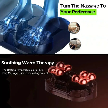 Extra Big Electric Foot Massager with Hot Compress, Shiatsu Kneading