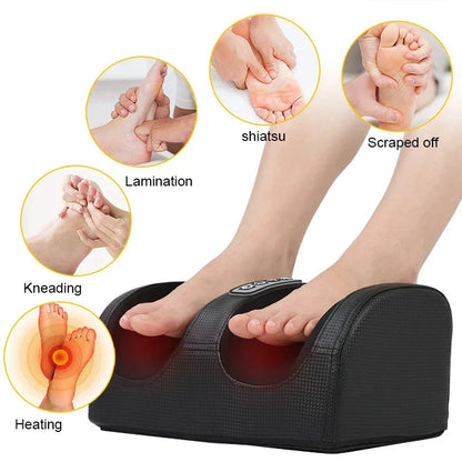 Heated Electric Foot Massager with Shiatsu Kneading, Deep Tissue Calf Massage