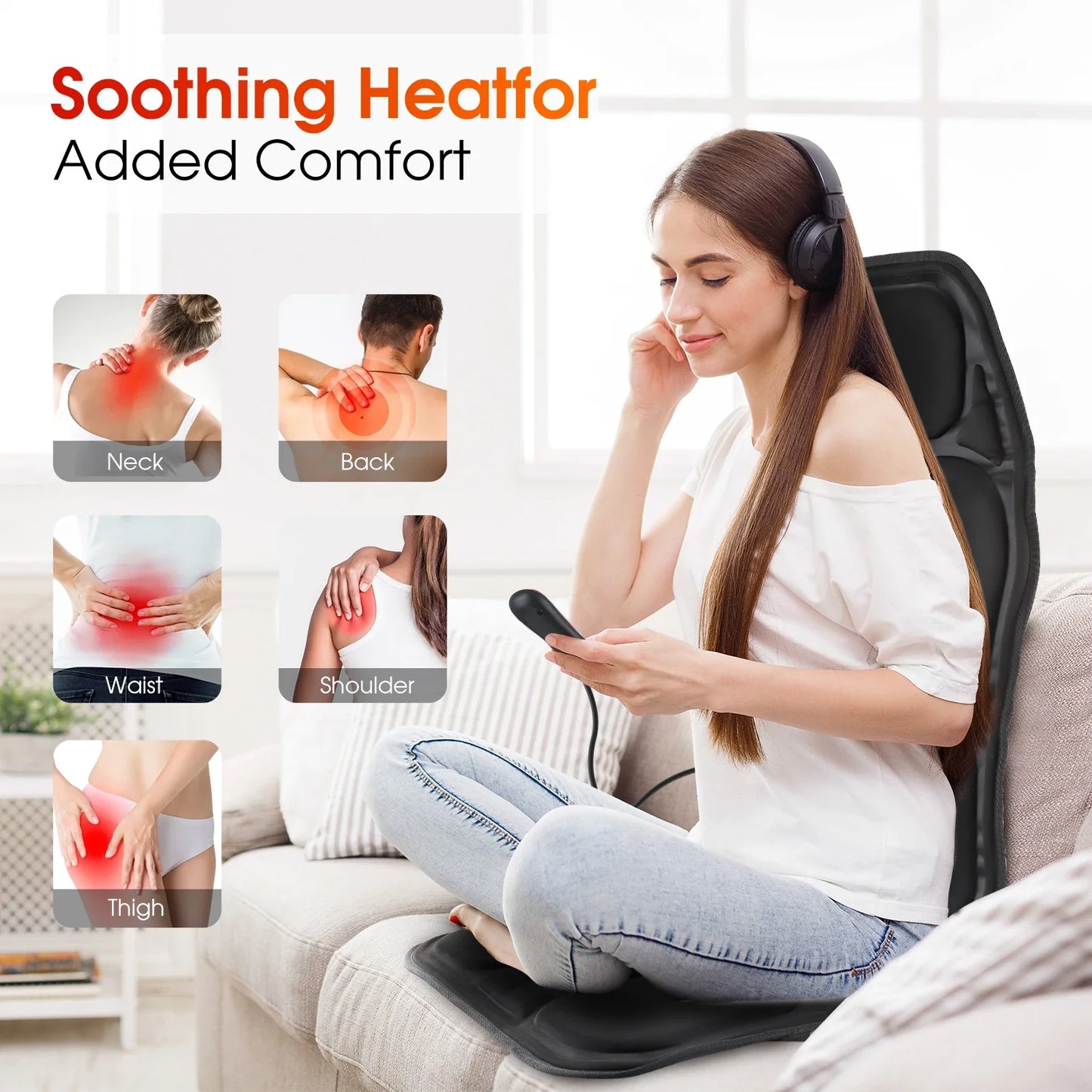 LT-536 Carseat Massage Cushion – Soothing Heat Therapy