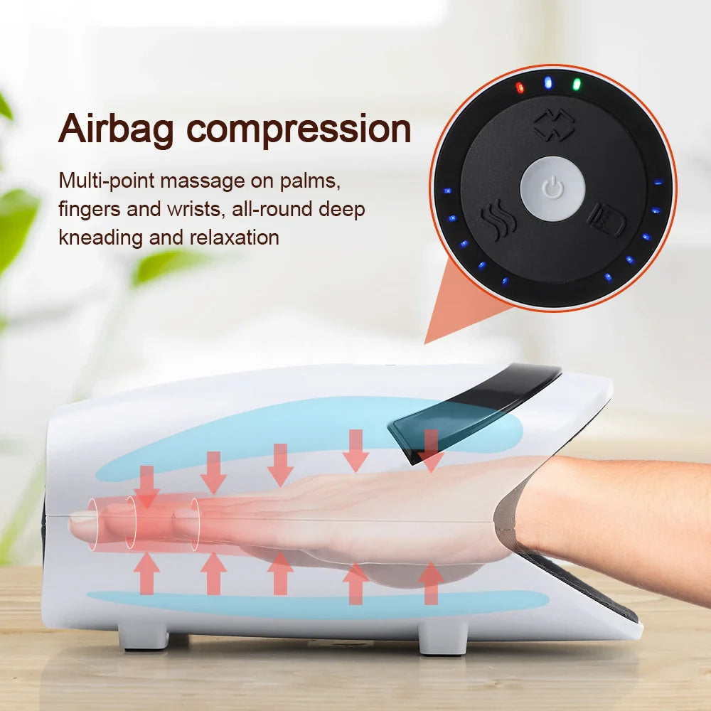 Rechargeable Hand Massager with Hot Compression for Arthritis and Carpal Tunnel