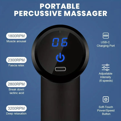 Fascial Massage Gun – Deep Tissue Relief with LED Touch Screen