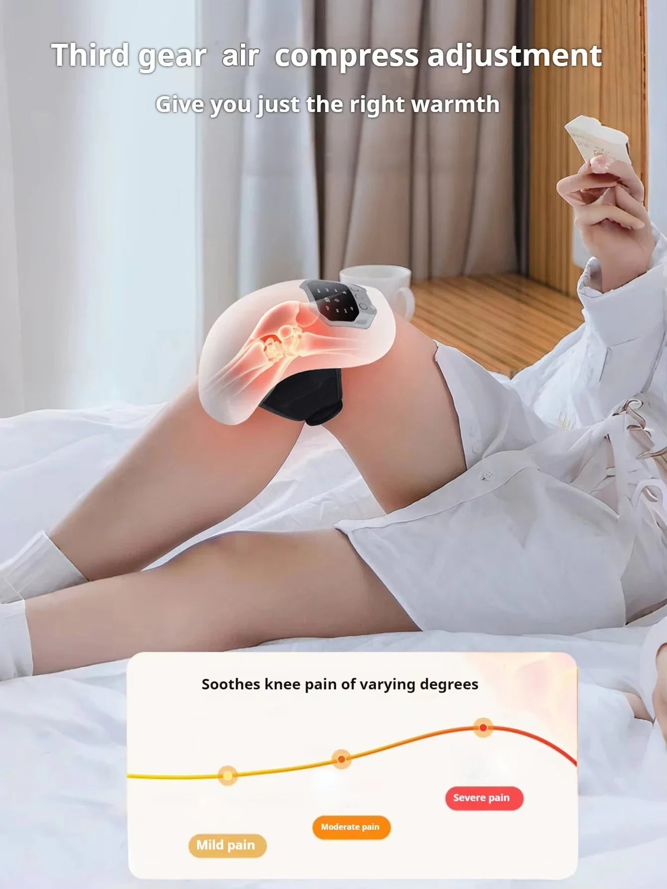 Wireless Knee Massager – Air Pressure And Vibration