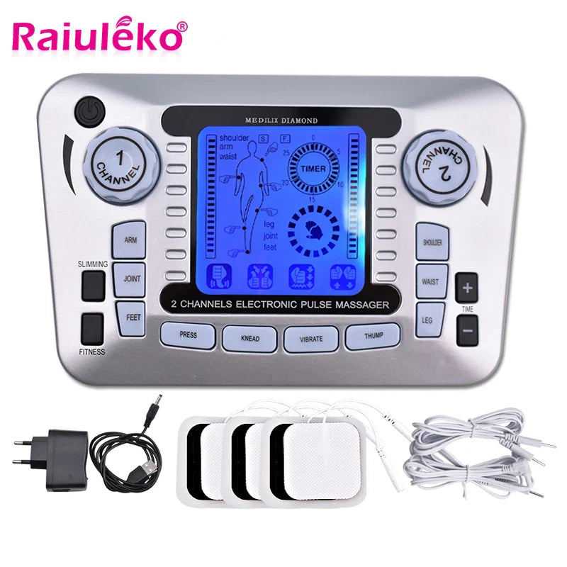 Electronic Pulse Massager Tens EMS Machine for Pain Relief, Muscle Stimulator