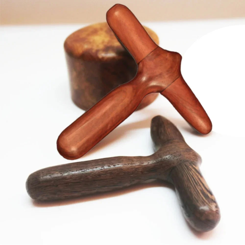 Wooden Neck Chin Massager Stick For Acupoint Massage Tool