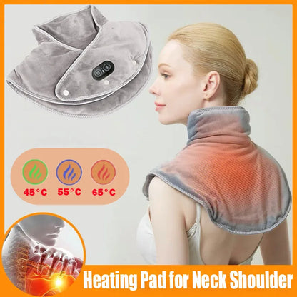 Electric Heating Shoulder Neck Pad Massager 3 Gear Shawl