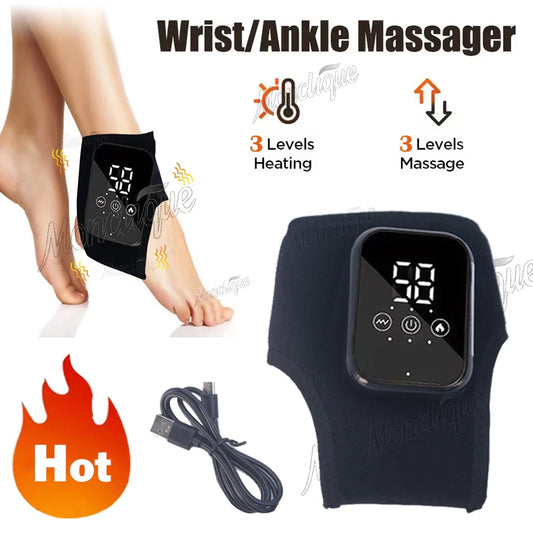 Electric Ankle Massager With 3 Gear Hot Compress Vibration