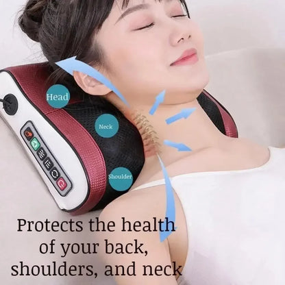Neck Massager with Shoulder and Back Kneading, Multi Speed Hot Compress