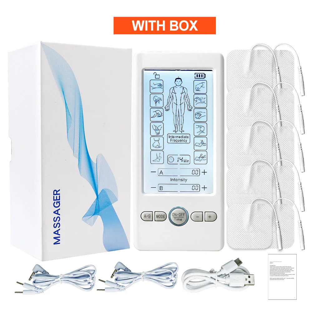 TENS EMS Muscle Stimulator, Portable Digital Pulse Massager for Physiotherapy