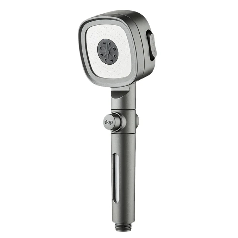 3 Modes Built-in Filiter High Pressure Shower Head with One-key Stop Button Shower Massage Spa Handheld Showerhead For Bathroom