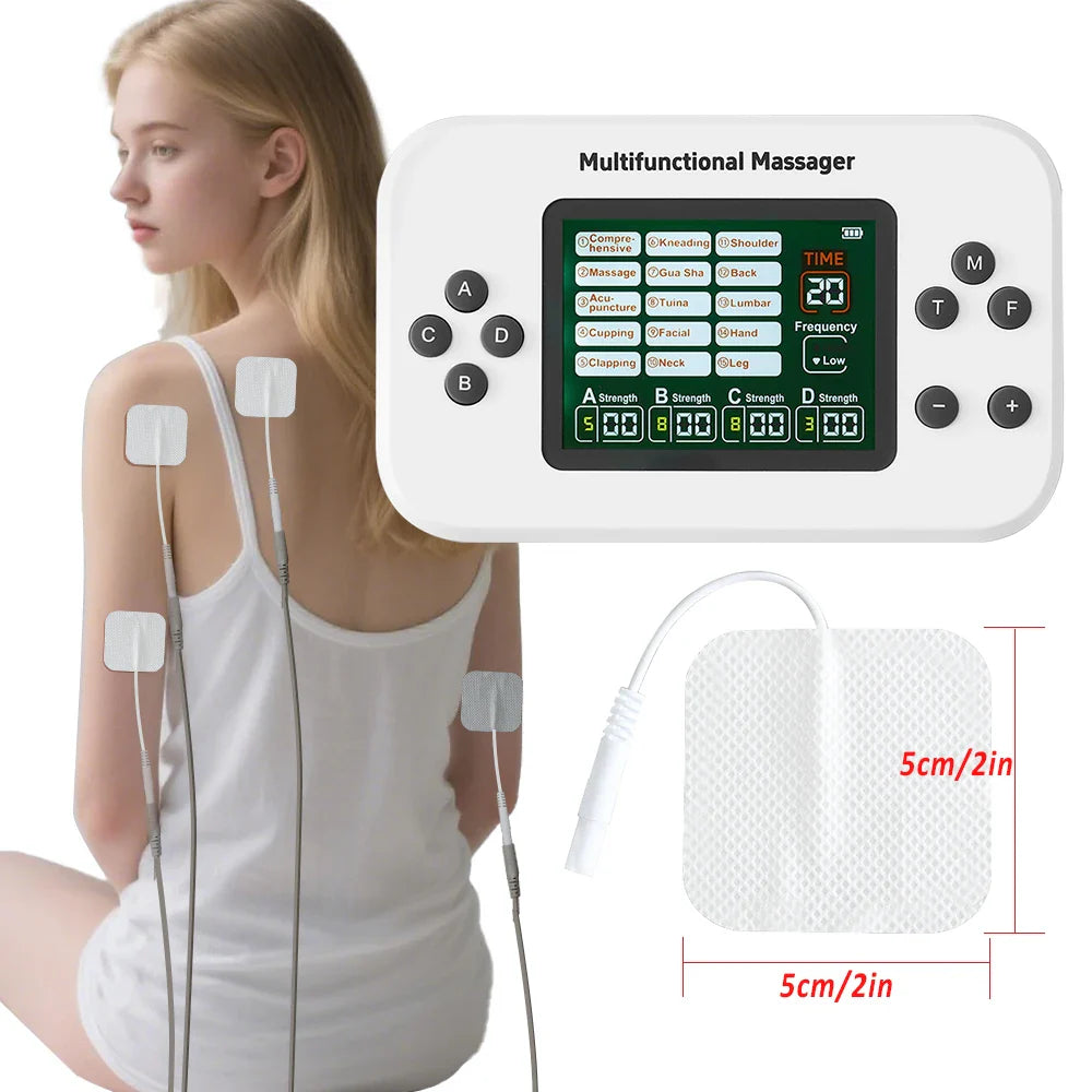 Electric 30 Levels TENS EMS Massager With Four Outputs