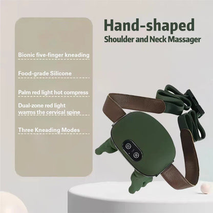 Wireless Neck and Shoulder Massager with Kneading Shiatsu Brushless Motor
