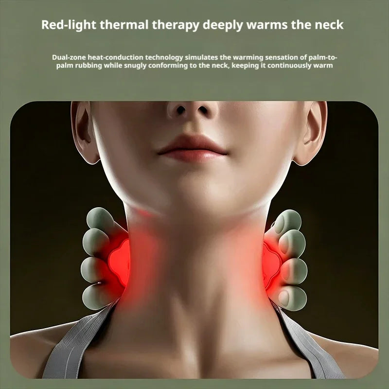 Wireless Neck and Shoulder Massager with Kneading Shiatsu Brushless Motor
