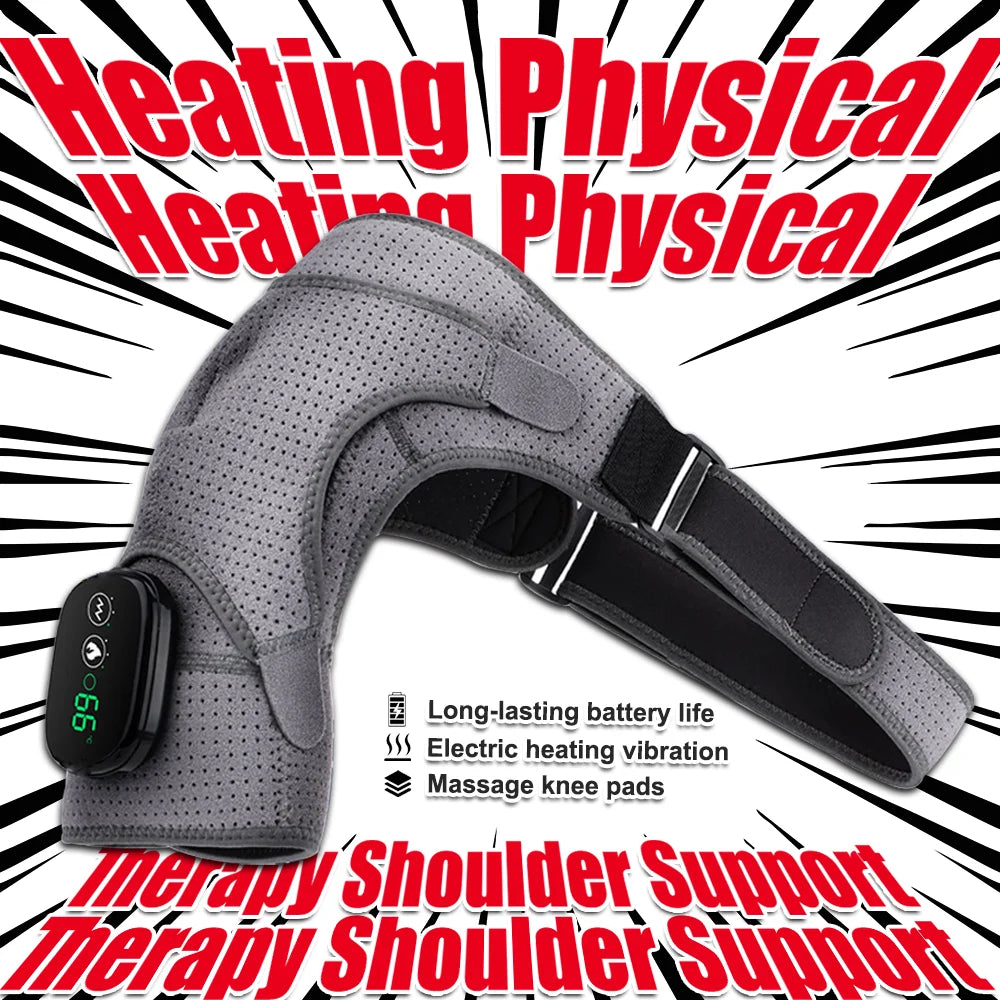 Rechargeable Wireless Shoulder Massager With Heat Vibration