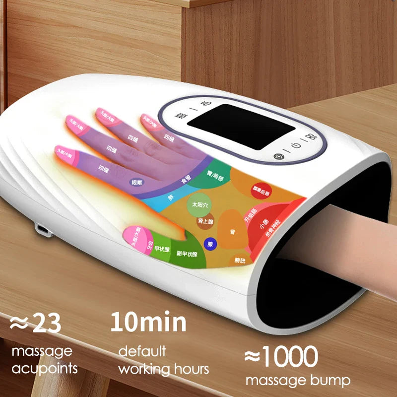 Electric Hand Massager With 3 Modes, Airbag Hot Compress, 6D Air Compression