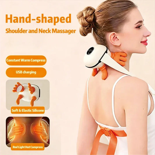 Wireless Heated Finger Massager for Neck, Shoulders,