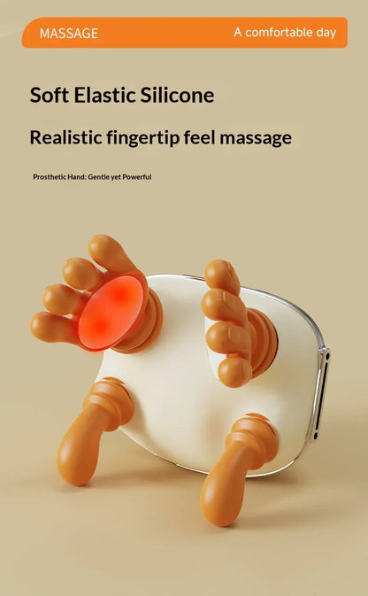 Wireless Heated Neck and Shoulder Massager with Kneading Trapezius Massage