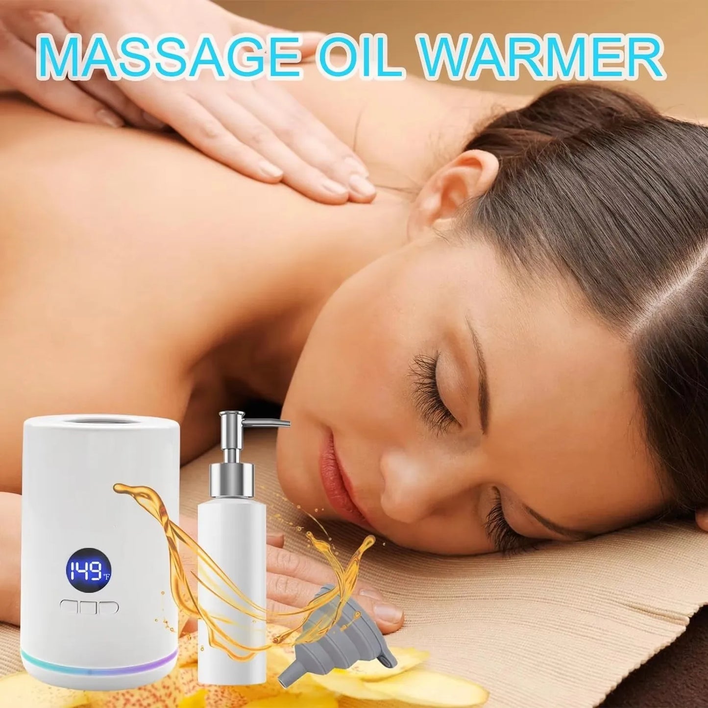 Massage Oil Warmer Lotion Heater – LED Display Timer