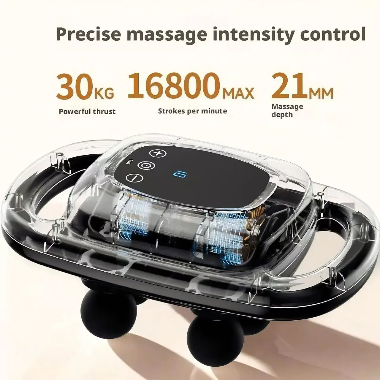 Portable Oscillating Massage Gun with Six Heads for Deep Tissue Muscle Relief at Home