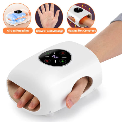 Electric Hand Massager with Air Compression, Heat Cordless for Arthritis Pain