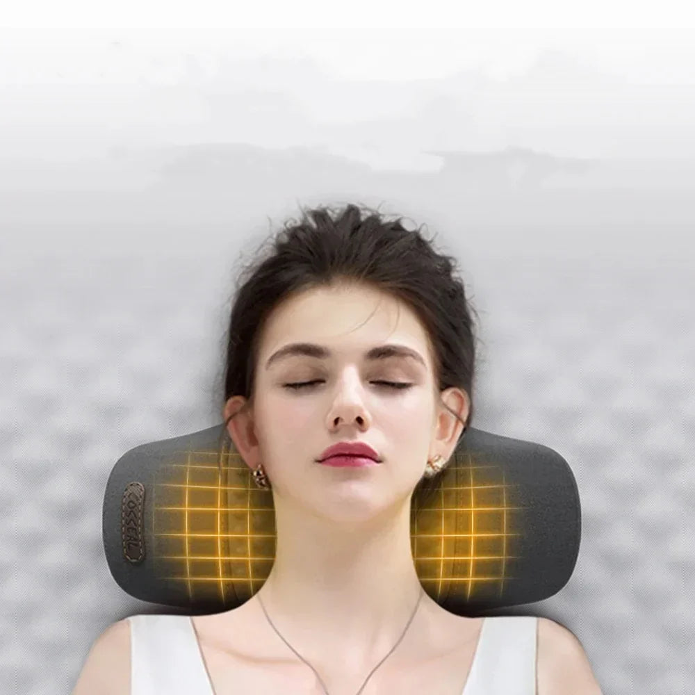 Neck Massage Pillow Vibration Hot Compress Memory Foam
