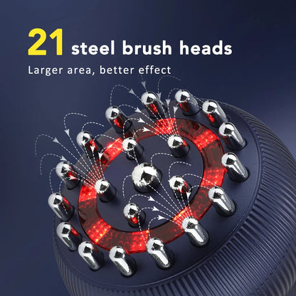 Meridian EMS Pulse Heating Massage Guasha Lymph Drainage Brush
