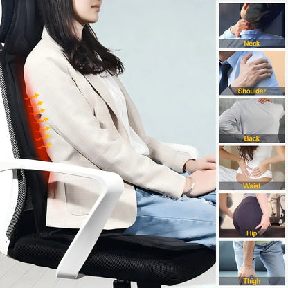 Massage Seat Cushion With Heated Acupoint Massage, Portable Full Body Pad