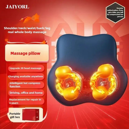 Wireless Cervical Massager Full Body Kneading Heat Pillow