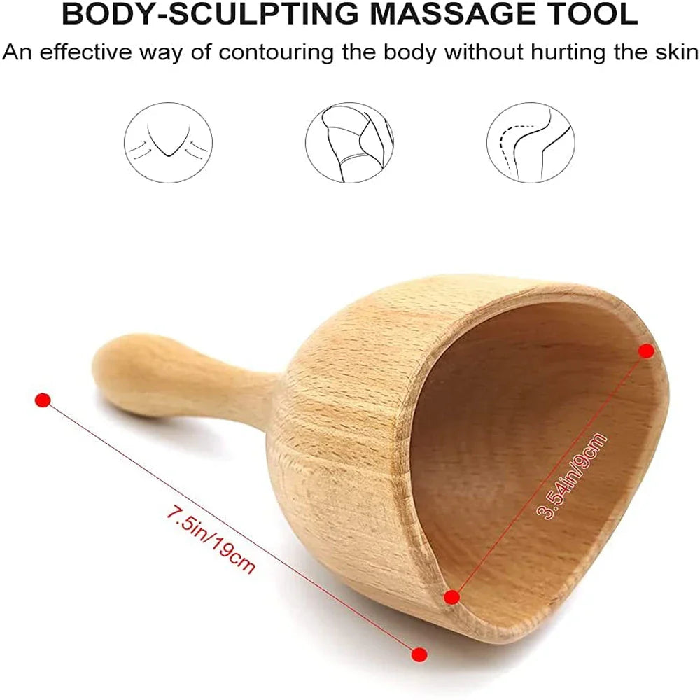 Wooden Handheld Massage Cup – Effective Anti-Cellulite Tool