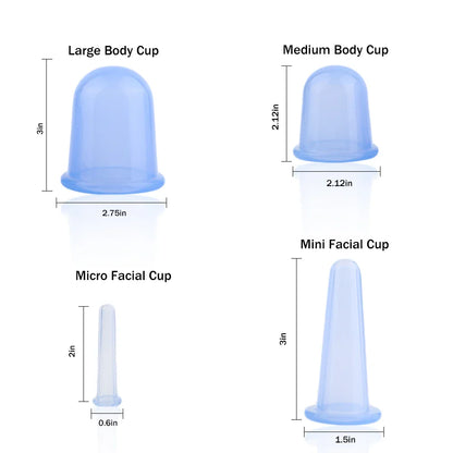 Silicone Facial Massage Cupping Set – Vacuum Massage Therapy