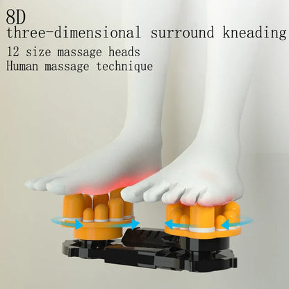 Electric Foot Massager With Remote Heating Shiatsu Kneading