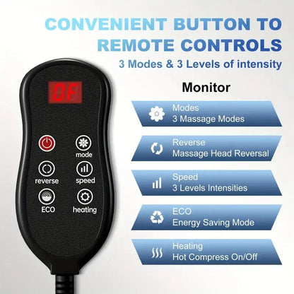 Extra Big Electric Foot Massager with Hot Compress, Shiatsu Kneading