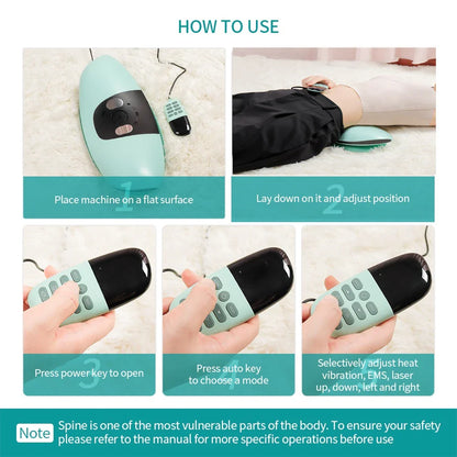Electric Lumbar Traction Massager – Adjustable Vibration for Ultimate Comfort